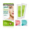 Nad's Facial Wax Strips 20 Pack for Women's Facial Hair Removal With 4 Calming Oil Wipes + Skin Protection Powder - High Quality Product Image