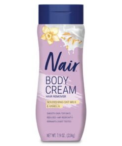 Nair Body Cream Hair Remover, Oat Milk & Vanilla, Body Hair Removal Cream for Women, 7.9 oz - High Quality Product Image