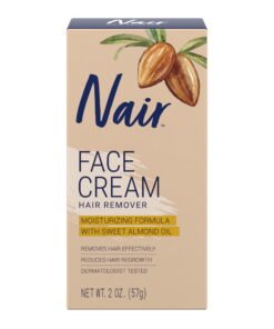Nair Hair Remover Face Cream, Moisturizing Formula Hair Removal with Sweet Almond Oil, 2 oz - High Quality Product Image