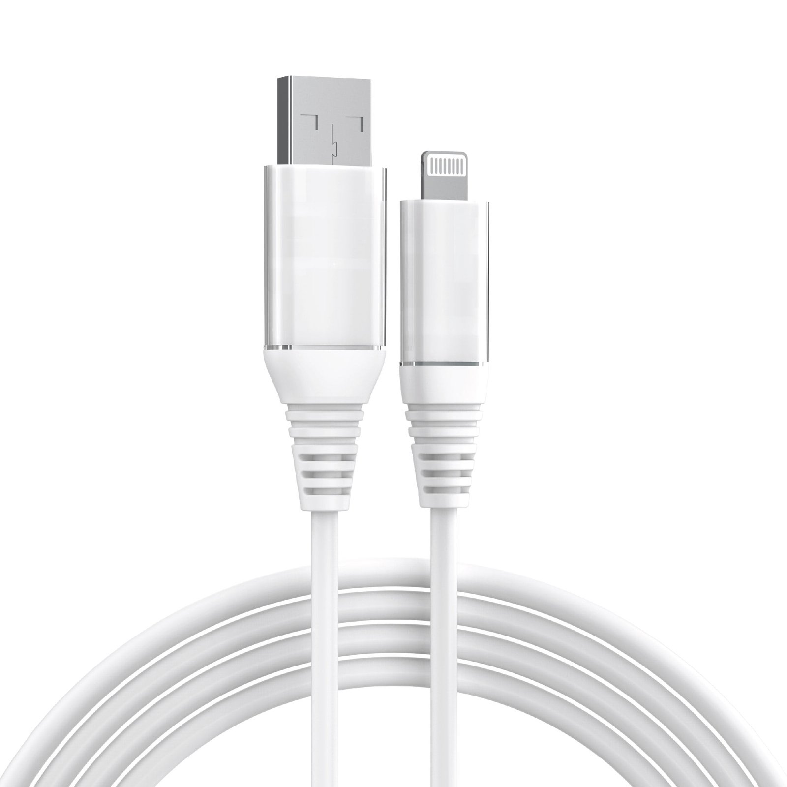 onn 6ft Lightning to USB Charging Cable, MFI Certified, White – Compatible with iPhone 14/13/12/11/X/XR/XS/8/7/6/5, iPad, Airpods and more
