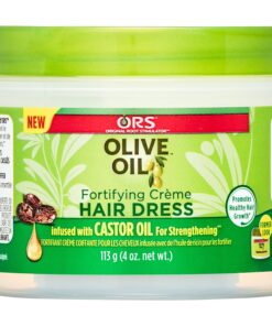 ORS Olive Oil Fortifying Crème Hair Dress, for All Hair Types, Moisturizes & Strengthens, 4 oz - High Quality Product Image