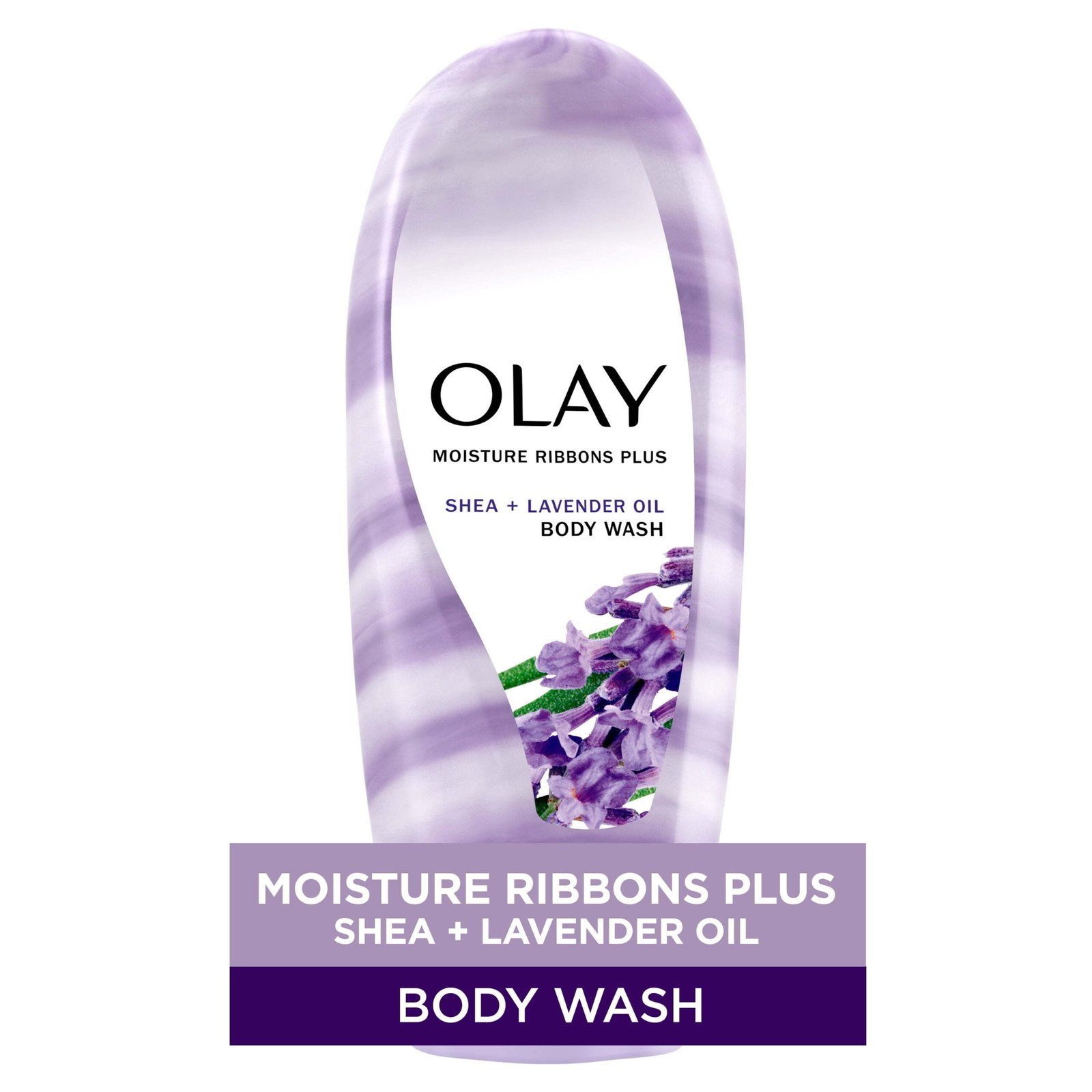 Olay Moisture Ribbons Women’s body Wash, Shea + Lavender Oil, 18 fl oz