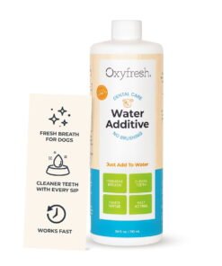 Oxyfresh Premium Dog Dental Water Additive, Best Way to Eliminate Bad Breath for Dogs, Teeth Cleaning Made Easy, 24 Ounce - High Quality Product Image