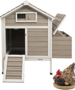 PETSCOSSET Chicken Coop, Chicken Hutch with Nesting Box, Pull Out Tray, Ramp, 32 - High Quality Product Image