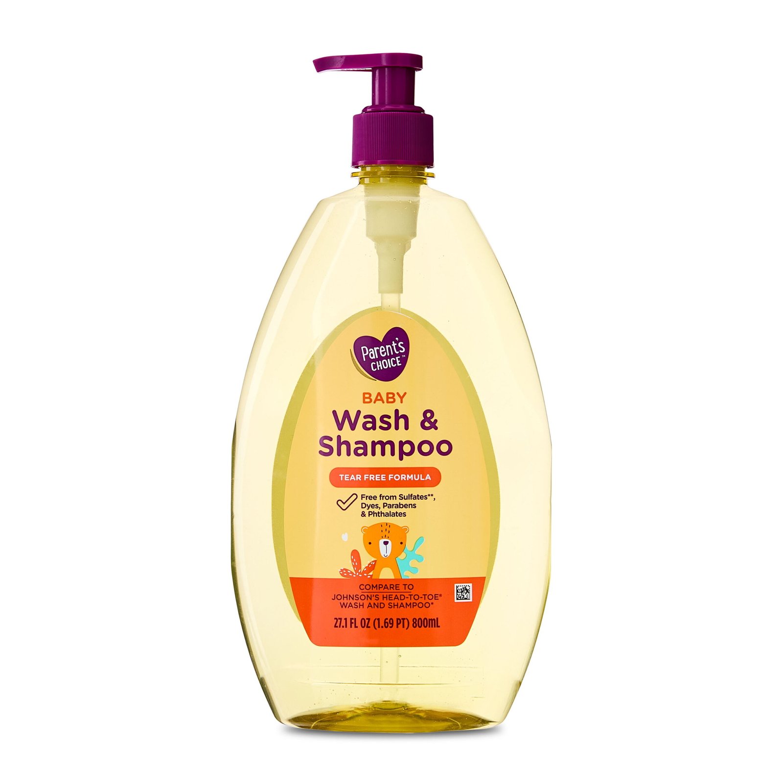Parent's Choice Tear-Free Baby Wash & Shampoo, 27.1 fl oz