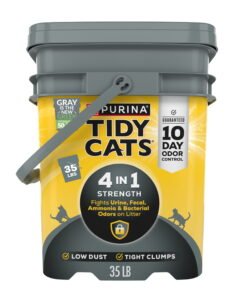 Purina Tidy Cats 4-In-1 Strength Clumping Cat Litter, Floral Scent, 35 lb Pail - High Quality Product Image