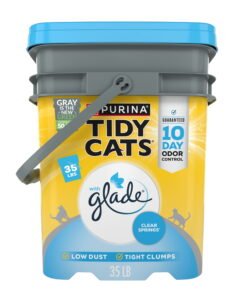 Purina Tidy Cats Clumping Low Dust Cat Litter, Glade Clear Springs Scent, 35 lb Pail - High Quality Product Image