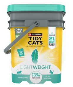 Purina Tidy Cats Free and Clean LightWeight Cat Litter, Unscented, 17 lb Pail - High Quality Product Image