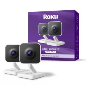 Roku Indoor Camera SE - Home Security - 2-Pack - Wired Security Camera with 1080p HD & Wi-Fi 6 - High Quality Product Image