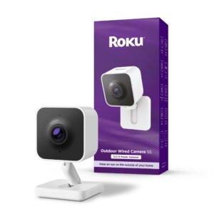 Roku Outdoor Camera SE - Home Security - IP65 Weather Resistant Wired Security Camera with 1080p HD Night Vision - High Quality Product Image