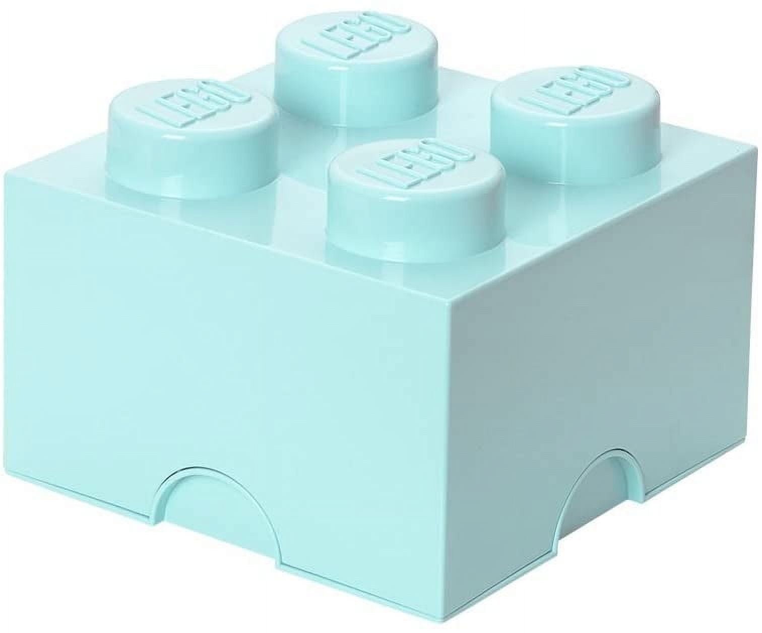 Room Copenhagen 40030642 Lego Storage Brick, 4 Knobs, Aqua Light Blue