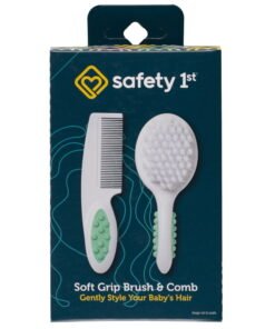 Safety 1st Soft Grip Brush & Comb, Artic Blue - High Quality Product Image
