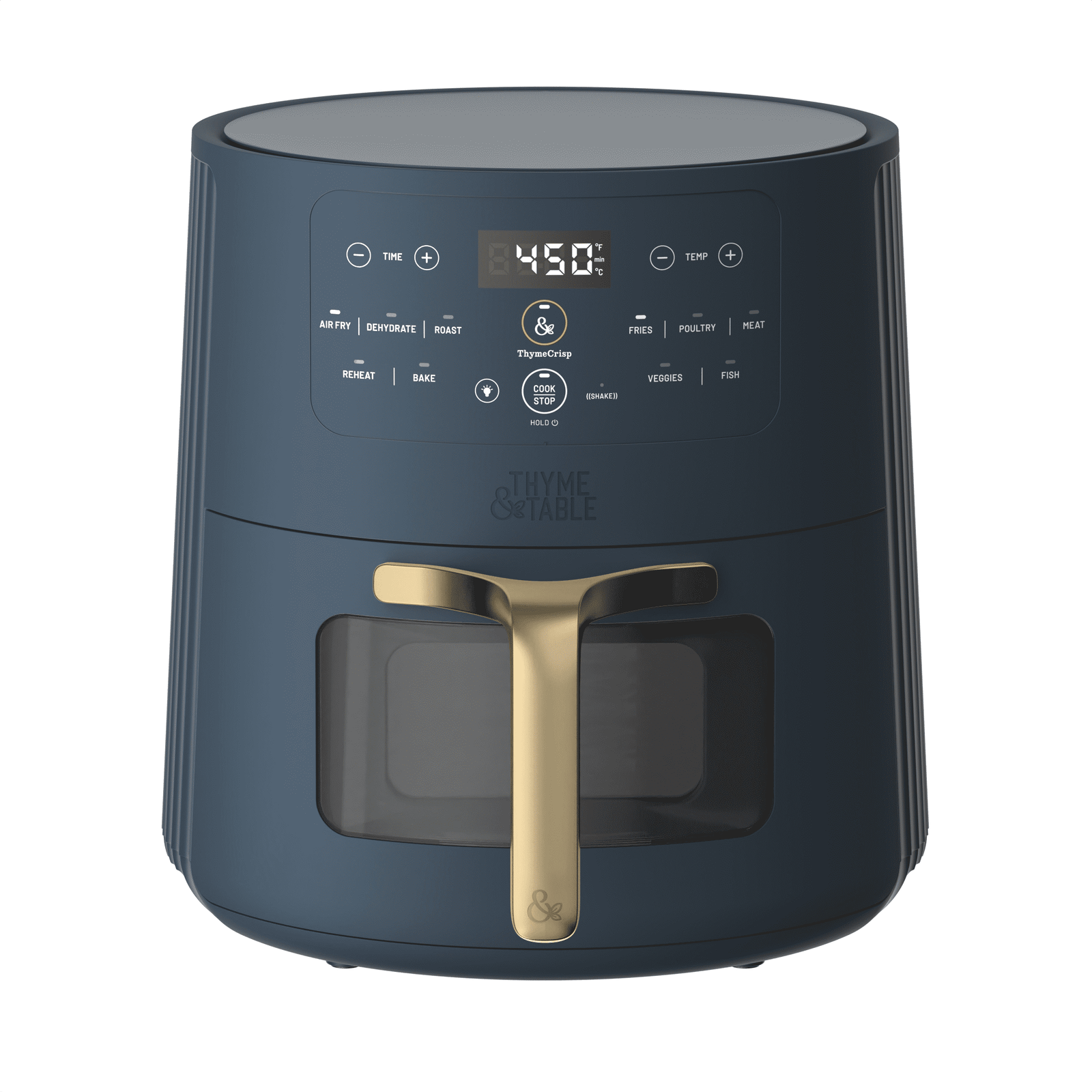 Thyme & Table 6QT Air Fryer, with ThymeCrisp™ and Ceramic-Coated Nonstick Basket, Atlantic Blue