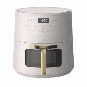 Thyme & Table 6QT Air Fryer, with ThymeCrisp™ and Ceramic-Coated Nonstick Basket, Sand White