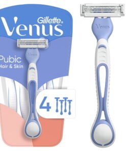 Venus for Pubic Hair & Skin Women's Disposable Razor, 4ct, Multi-Color - High Quality Product Image