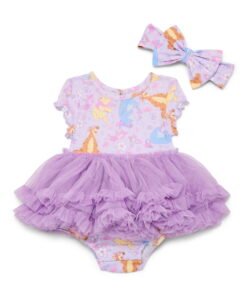 Winnie the Pooh Baby Girls Tutu Bodysuit with Matching Headband, 2-Piece, Sizes Newborn-24M - High Quality Product Image