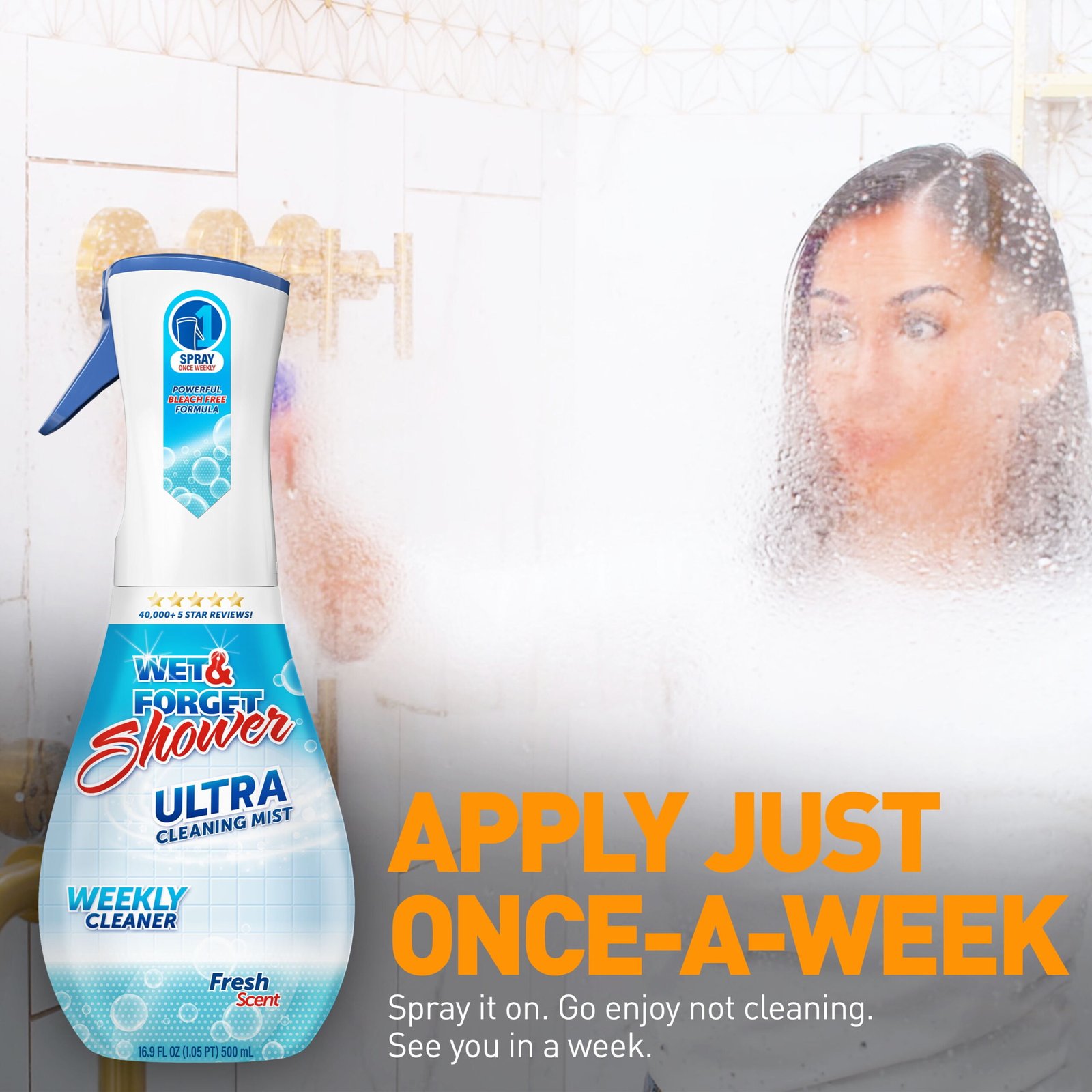 Wet & Forget Shower Ultra Cleaning Mist, Fresh Scent, 16.9 fl oz - Image 6