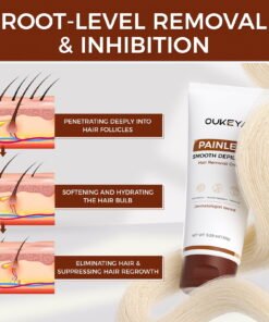 Oukeya Hair Removal Cream for Women & Men with Sensitive Skin and Natural Extracts, 5.29 oz Depilatory Cream for Bikini, Legs, Arms & Underarms - High Quality Product Image