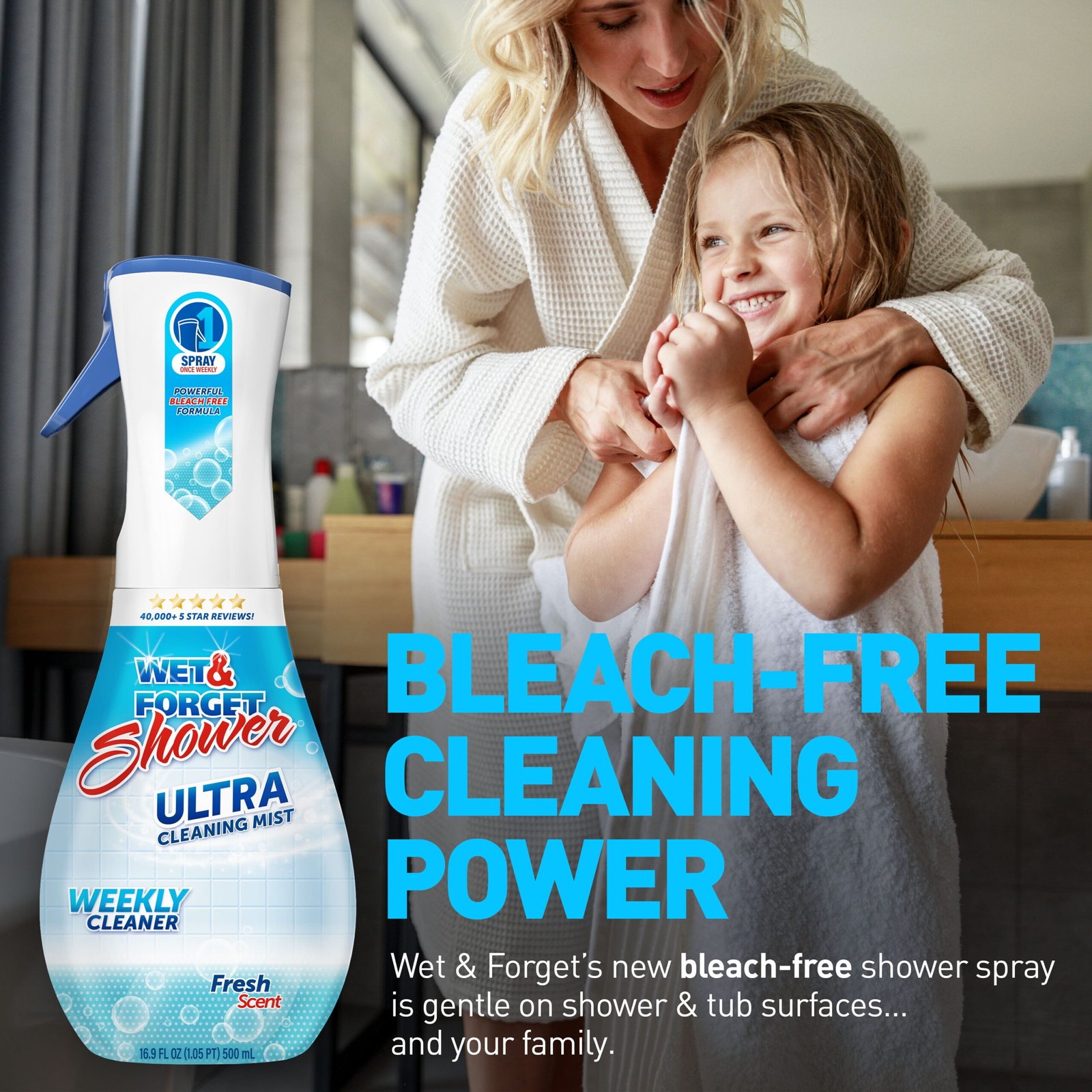 Wet & Forget Shower Ultra Cleaning Mist, Fresh Scent, 16.9 fl oz - Image 4
