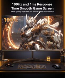 Raywego 24 Inch Curved Computer Monitor, FHD 1080P 100Hz Desktop Monitors for Computer, HDMI&VGA Ports, Eye Care - High Quality Product Image