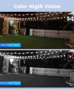 Hiseeu 3MP Wireless Wi-Fi Security Camera System, Color Night Vision, Motion Detection,2- Way Audio,IP66 Waterproof, for Indoor Outdoor, No HDD - High Quality Product Image