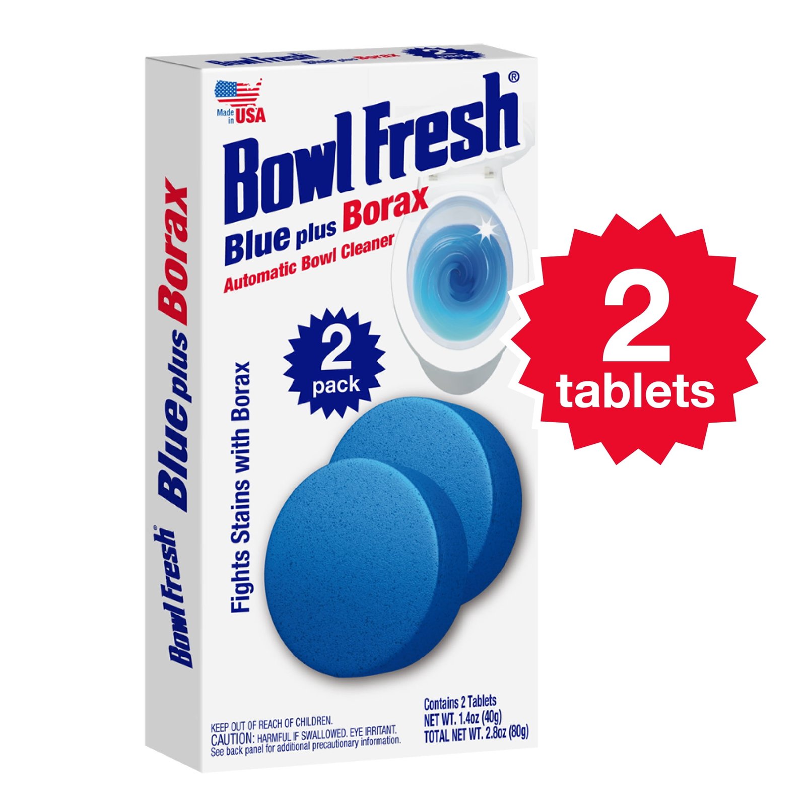 Bowl Fresh Automatic Toilet Bowl Cleaner and Freshener with Borax, 2 Pack - Image 2