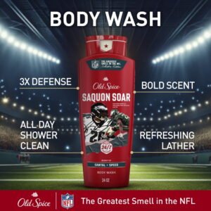 Alternative view of Old Spice Body Wash for Men, NFL Collection, Saquon Barkley Soar, Santal + Speed, 24oz
