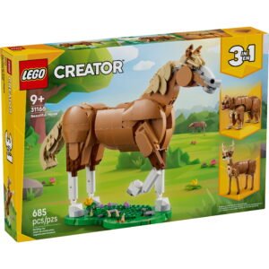 LEGO Creator 3 in 1 Beautiful Horse Building Toy for Kids - Building Blocks & Learning Toy for Girls & Boys, Ages 9+, - Create a Horse, Bear, or Deer Toy With 1 Set - Gift for Birthdays - 31166 - High Quality Product Image