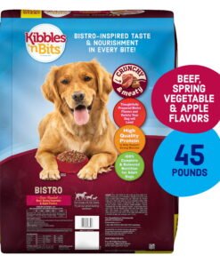 Kibbles 'n Bits Bistro Oven Roasted Beef, Vegetable & Apple Flavors Dry Dog Food, 45 lb. Bag - High Quality Product Image