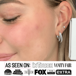 Alternative view of Cate & Chloe Corina 18k White Gold Plated 20mm Hoop Earrings with Swarovski Crystals Gift for Women