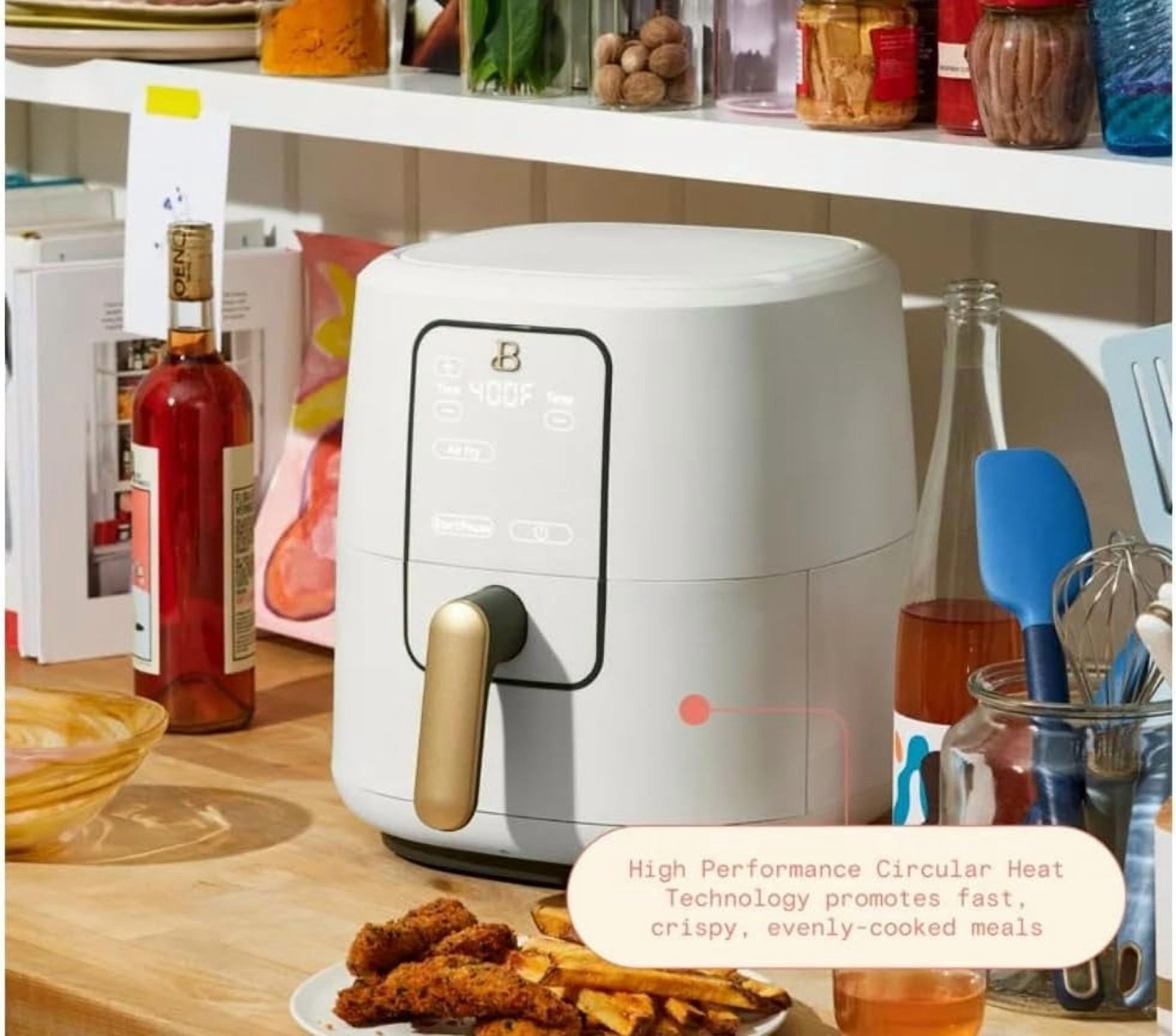 6‑Quart TurboCrisp Air Fryer – 1750 W Large Digital Touchscreen, Family‑Size, Oil‑Free Cooking, Dehydrate & Roast – Dishwasher Safe - Image 4