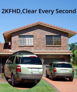 BoyKeep 2K Security Camera Outdoor, 2.4GHz Wi-Fi 360° View Pan/Tilt Wired Camera for Home Security Outside with Phone App, 24/7 Recording, Color Night Vision, Motion Detection/Tracking, 2PCS - High Quality Product Image