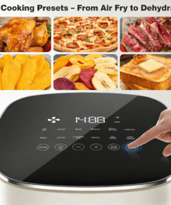 Aidoly 12-in-1 Air Fryer, 6-Quart Family Size Multi-Function for Roast, Bake, Broil, Dry, Proof, Reheat and More, with Viewing Window & 12 Cooking Modes, Beige - High Quality Product Image
