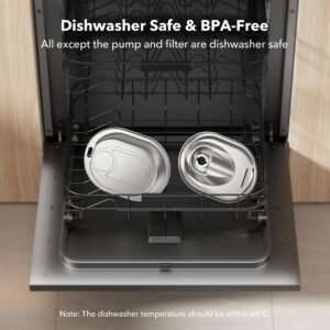 Alternative view of Petlibro 2L Stainless Steel Cat Water Fountain – Food-Grade Automatic Water Dispenser for Cats and Dogs, Indoor Pet Water Fountain