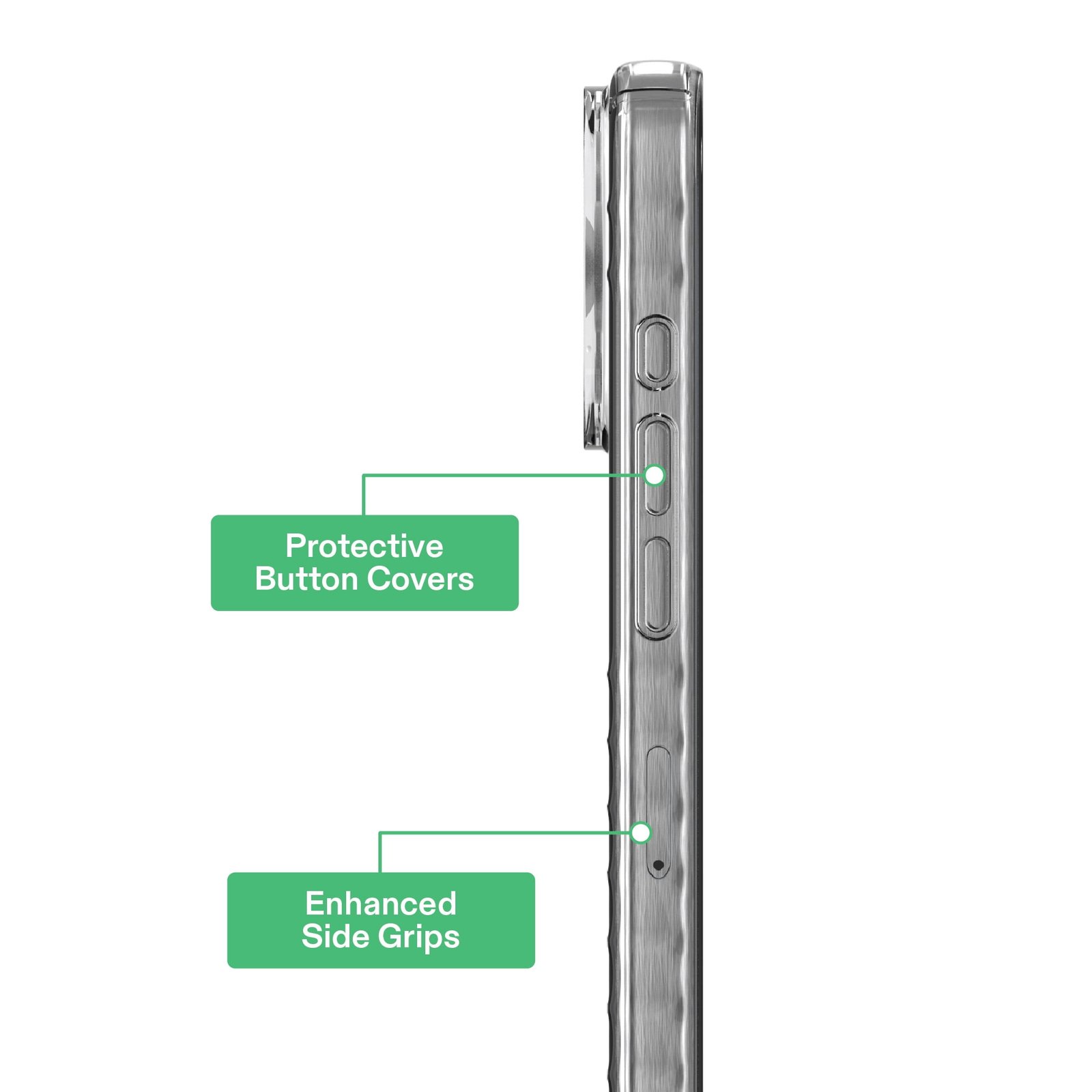 onn Protective Gel Phone Case for iPhone 16 Pro Max - Clear - Image 5