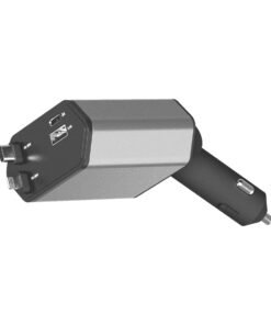 Zsou 4-in-1 Retractable Car Charger, USB-C & Lightning Cables with Dual USB Ports for Vehicle Use - High Quality Product Image