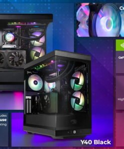 iBUYPOWER Y40BI7N5701 Gaming PC Desktop - Intel Core Ultra 7 265F - NVIDIA RTX 5070 12GB - 32GB DDR5 Non-RGB RAM - 1TB NVMe SSD - High Quality Product Image