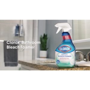 Alternative view of Clorox Bleach Foamer Bathroom and Shower Cleaner Spray, Crisp Lemon, 30 fl oz