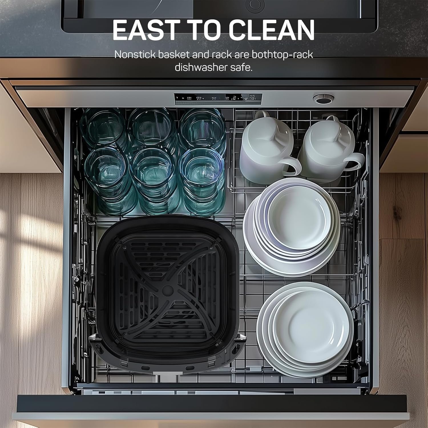 Bigleap Air Fryer, 6-Quart with Viewing Window, Gray - Image 7