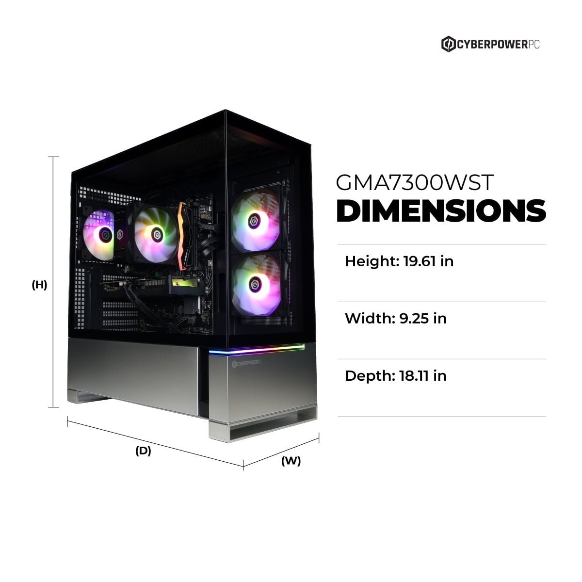 CyberPowerPC Gamer Master Gaming Desktop, AMD Ryzen 5 8400F, NVIDIA GeForce RTX 5060 8GB, 16GB DDR5, 1TB SSD, Black, GMA7300WST - Image 4