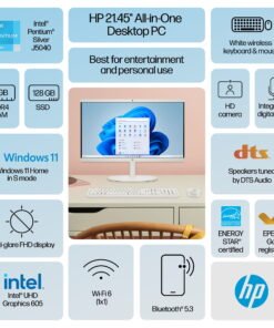 HP 22-dg0003w 19.2 lb 8 GB, CPU Intel Pentium J5040 128 GB SSD - High Quality Product Image