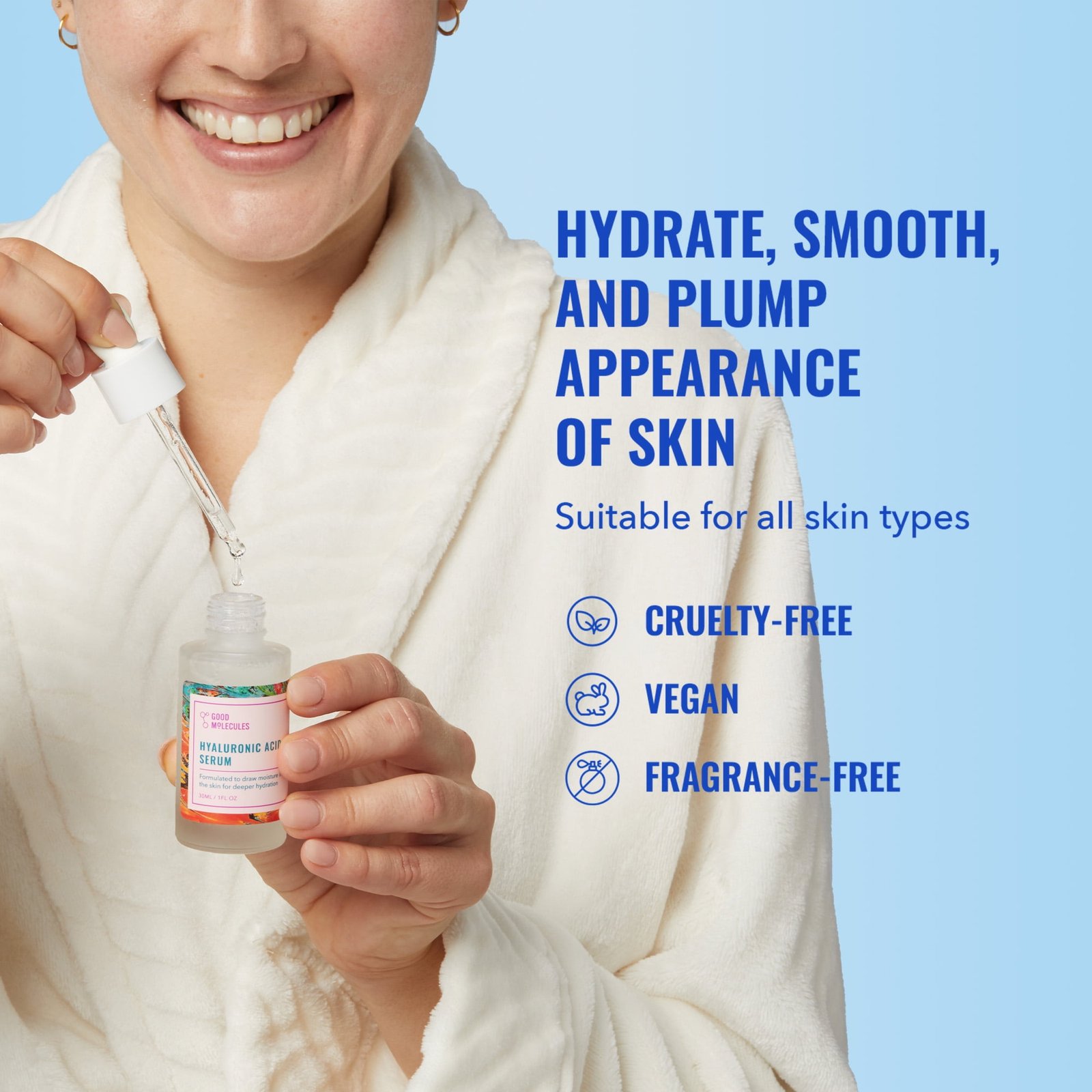 Good Molecules Hyaluronic Acid Face Serum - 1 fl oz - Image 2