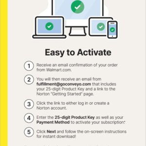 Norton 360 Standard, Antivirus Software for 1 Device, 1 Year Subscription, PC/Mac/iOS/Android [Digital Download] - High Quality Product Image