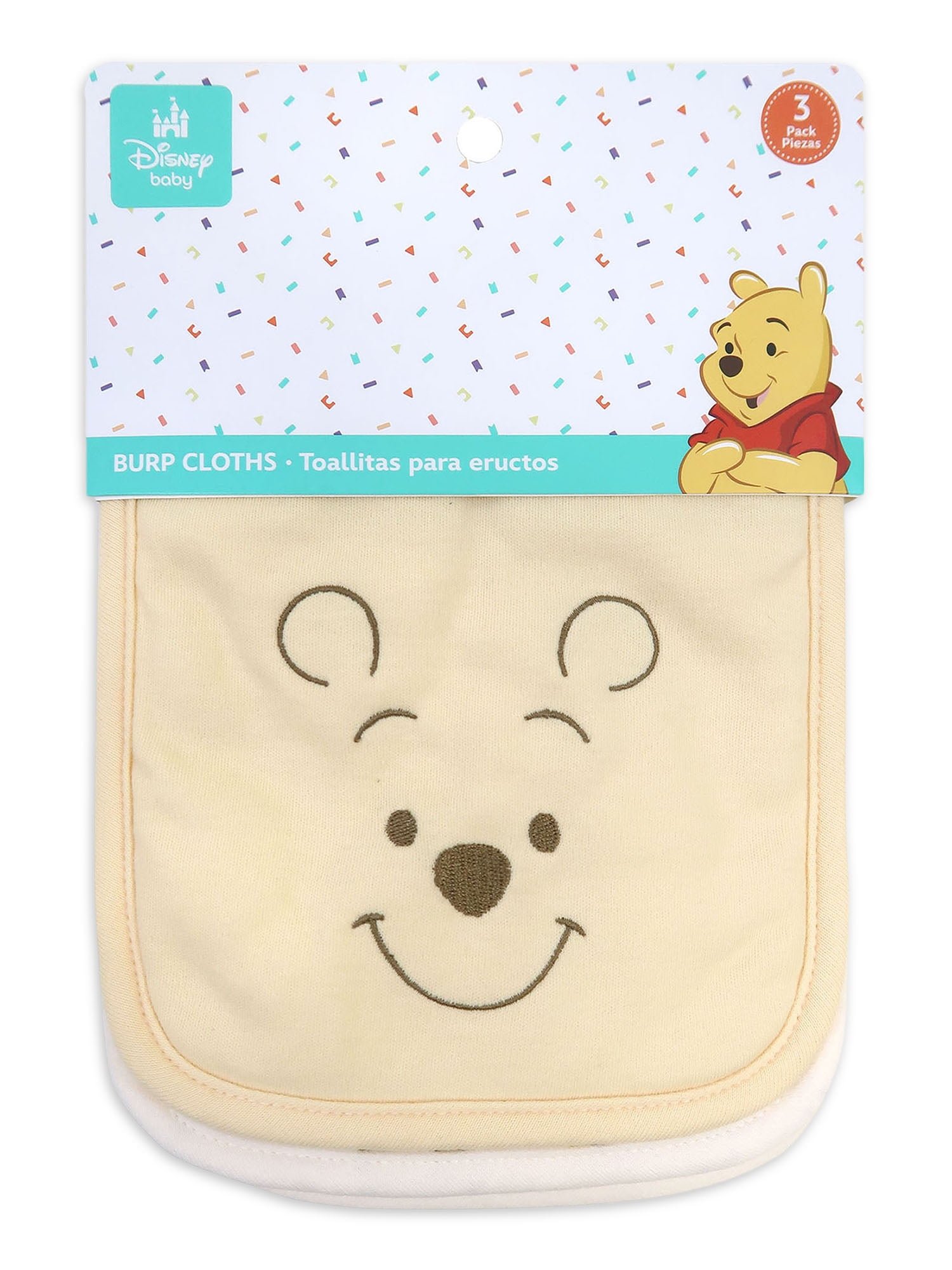 Disney Winnie The Pooh 3 Pack Unisex Newborn Burp Cloth - Image 7