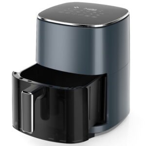 EDX Air Fryer,6 Qt Compact & Large with 400F for Crispy, Electric Multifunctional Cooker with Digital LED, Grey