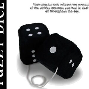 Alternative view of Zone Tech Black Hanging Dice- A Pair