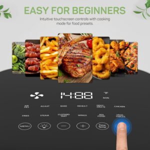 Alternative view of Bigleap Air Fryer, 6-Quart with Viewing Window, Gray