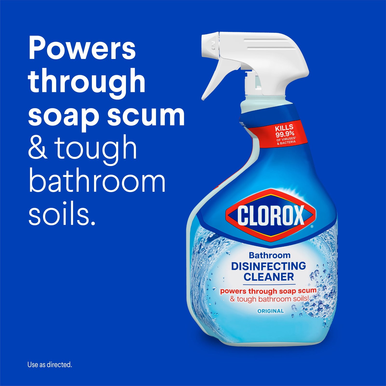 Clorox Bathroom Disinfecting Cleaner and Shower Cleaning Supplies Spray, Original, 30 fl oz - Image 4