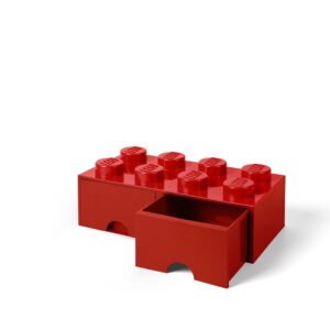 Alternative view of LEGO Storage Brick 8 (2 Drawers) - Red