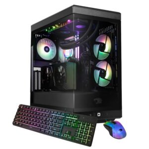 iBUYPOWER Y40BI7N5701 Gaming PC Desktop - Intel Core Ultra 7 265F - NVIDIA RTX 5070 12GB - 32GB DDR5 Non-RGB RAM - 1TB NVMe SSD